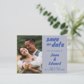 ウェディング招待状 オーダーメイド フォト SAVE the DATE カード (スタンド正面)