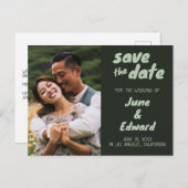 ウェディング招待状 オーダーメイド フォト SAVE THE DATE カード (正面/裏面)