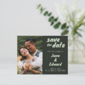 ウェディング招待状 オーダーメイド フォト SAVE THE DATE カード (スタンド正面)