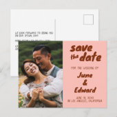 ウェディング招待状 オーダーメイド フォト SAVE the DATE カード (正面/裏面)