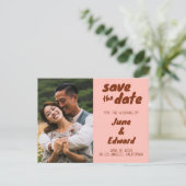 ウェディング招待状 オーダーメイド フォト SAVE the DATE カード (スタンド正面)