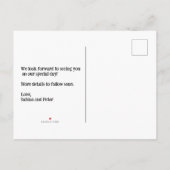 ウェディング招待状 オーダーメイド フォト SAVE the DATE カード (裏面)