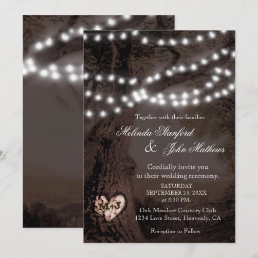 ウェディング招待状 | パーティーツリー 招待状 (正面/裏面)