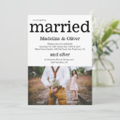 ウェディング招待状 フォト モダン シック 招待状 (スタンド正面)