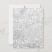ウェディング招待状 - ライトシルバー グリッター ファブ 招待状 (裏面)