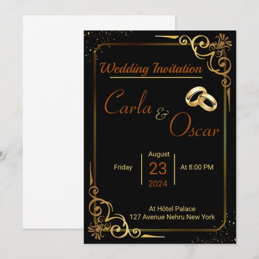 ウェディング招待状 招待状 (正面/裏面)