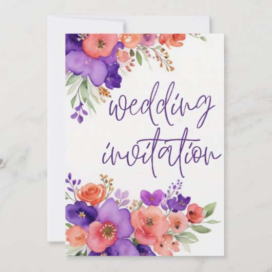 ウェディング招待状 招待状 (裏面)