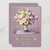 "ウェディング招待状" 招待状 (正面/裏面)