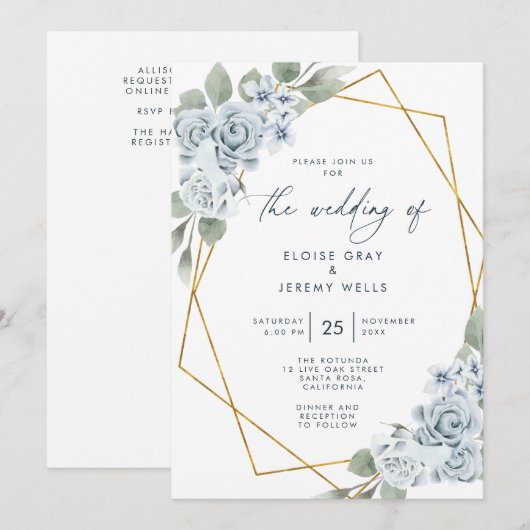 ウェディング招待状 招待状 (正面/裏面)