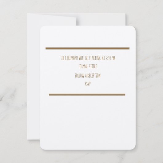 「ウェディング招待状」 招待状 (裏面)