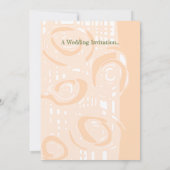 ウェディング招待状 文化 モザイク 花 ピンク 招待状 (裏面)