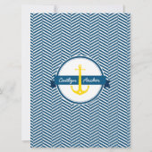 ウェディング招待状 海洋アンカー オーダーメイド モノグラム 招待状 (裏面)