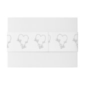 ウェディング招待腹バンドシルバーハート蝶 招待状ベリーバンド (裏面例)