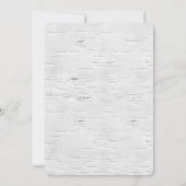 ウェディング招待鹿〔雄ジカの〕枝角オン樺の木 招待状 (裏面)