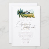 ウェディング招待 – 水の色のブドウ園 招待状 (正面/裏面)