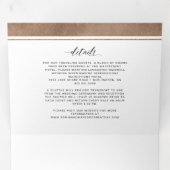 ウェディング招待RSVP、アーストーンウォータカラー 三つ折り招待状 (内部最初)