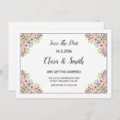 ウェディング日付のポストカードを保存 セーブザデート (正面/裏面)