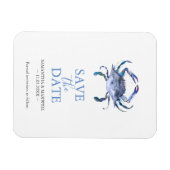 ウェディング日付のマグネットのカニを保存 マグネット (横)