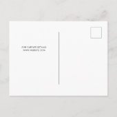 ウェディング日付の保存ハートスクリプトフォト 案内ポストカード (裏面)