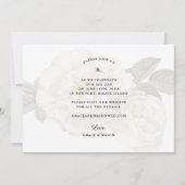 ウェディング日付の保存フォトかわいらしフローラの背景 (裏面)