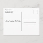 ウェディング日付の保存ミニマル紅葉 案内ポストカード (裏面)