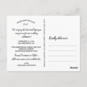 ウェディング日付の保存婚約フォトコラージュ ポストカード (裏面)