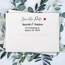 ウェディング日付の保存差出人住所スクリプトハート