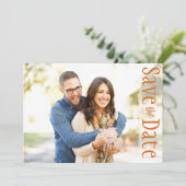 ウェディング日付の写真の紅葉を保存素朴 セーブザデート (スタンド正面)