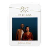 ウェディング日付の写真を保存 マグネット (縦)