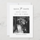 ウェディング日付の写真を保存 招待状 (正面)