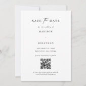 ウェディング日付の写真を保存 招待状 (裏面)