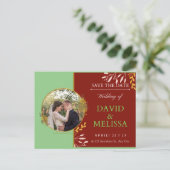 ウェディング日付はがきを保存 ポストカード (スタンド正面)