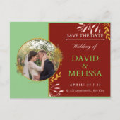 ウェディング日付はがきを保存 ポストカード (正面)