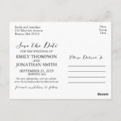 ウェディング日付はがきを3つの写真で保存 ポストカード (裏面)