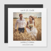 ウェディング日付を保存するフォト磁気カード マグネット招待状 (正面/裏面)