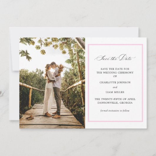 ウェディング日付を保存する写真のお知らせ セーブザデート (正面)