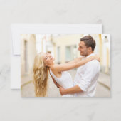 ウェディング日付を保存する写真ロマンチックエレガント セーブザデート (裏面)