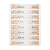 ウェディング日付を保存する銅グリッター灯 ラップアラウンドラベル (シート)