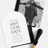 ウェディング日付を保存フォトアーチ 招待状