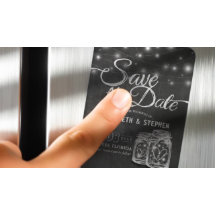 ウェディング日付を保存メイソンジャースストリングライト