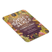 ウェディング日付を保存紅葉パンプキンス木材 マグネット (右側)