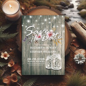 ウェディング日付を保存素朴ウッドメイソンのジャールライト セーブザデート