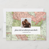 ウェディング日付を保存2写真アドベンチャー開始 招待状 (裏面)