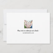 ウェディング日付を保存2写真植物学タイポグラフィ 招待状 (裏面)