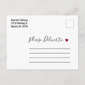 ウェディング日付を保存2019年12月カレンダー写真 インビテーションポストカード (裏面)