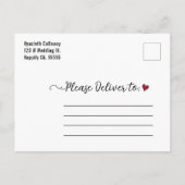 ウェディング日付を保存2024年6月カレンダー写真 インビテーションポストカード (裏面)