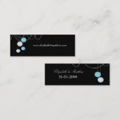 ウェディング日付を保存Webサイトのスキニーカード スキニー名刺 (正面/裏面)