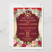 ウェディング日付カードを保存 セーブザデート (裏面)