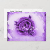 ウェディング日付カードを保存 案内ポストカード (正面/裏面)