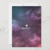 ウェディング日付シックな星の空の星座を保存 セーブザデート (裏面)